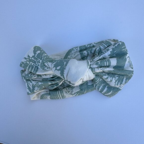 Kate Quinn Head Bow Set | Botanical Toile, 4-Pack | Blue, Sage & Plum | 0–6M (S) - Picture 5 of 6